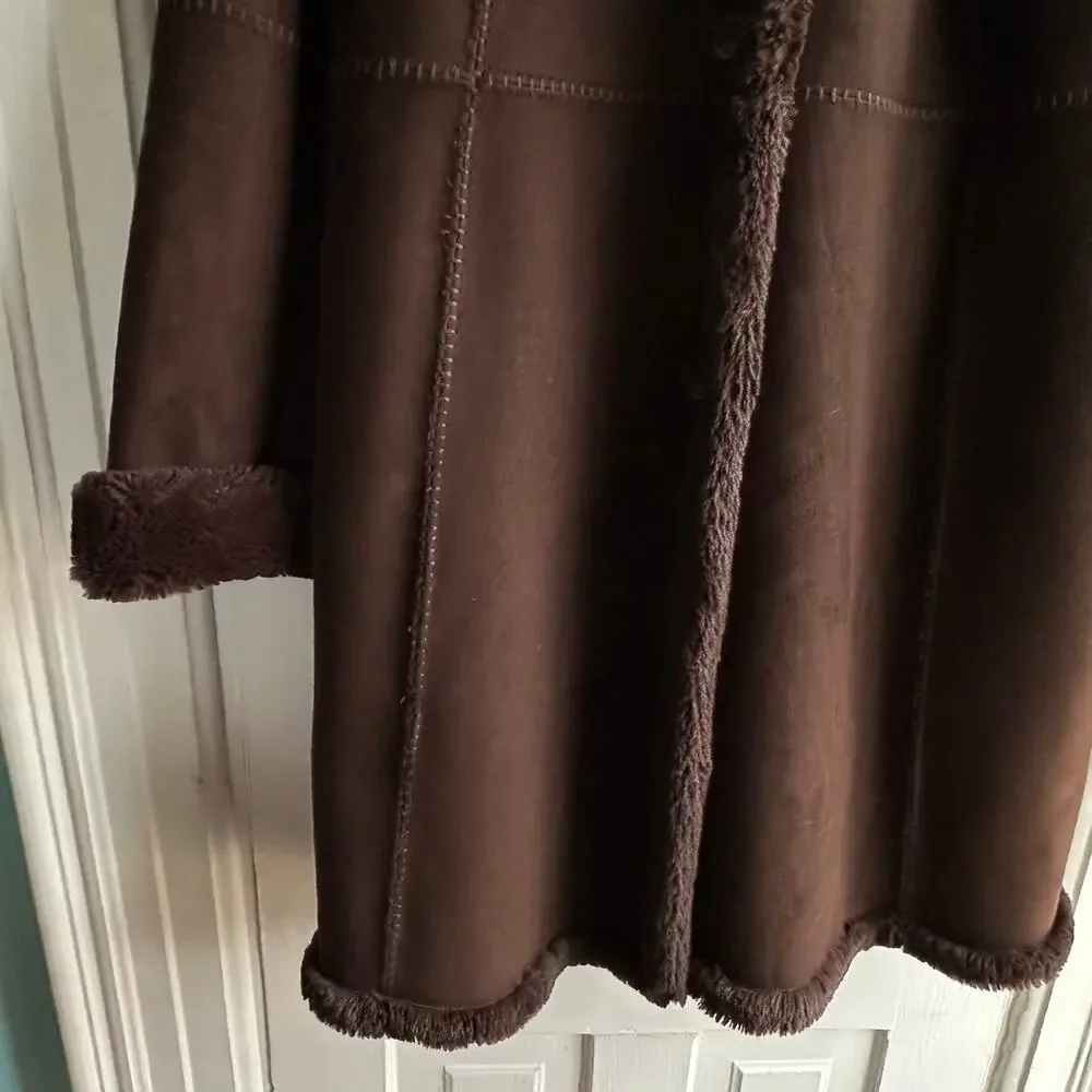 Vintage Jones New York Faux Suede Penny Lane Coat - Picture 5 of 8